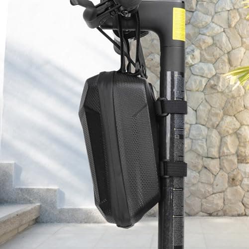 Hard Shell Scooter Bag, Scooter Handlebar Bag, Scooters Storage Bags, 2L Fully Waterproof Hard Shell EVA Scooters Bicycle Mountain Bike Bags, Quick-Release Hanging Handle Bages(Reflective Strips) — view 3