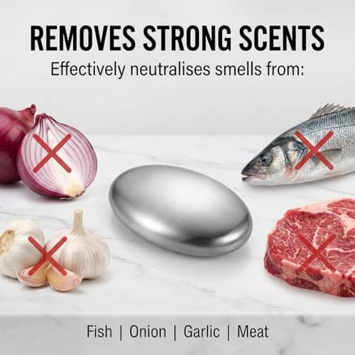 LUCTHY Stainless Steel Soap Bar, 2 Pack Metal Odour Remover, Silver — view 4
