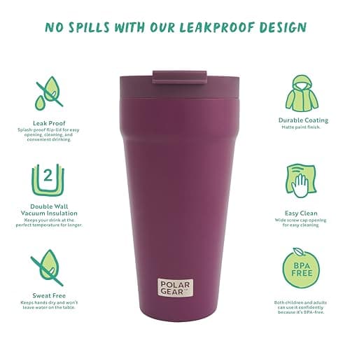 Polar Gear 470ml Coffee Cup Travel Mug, Insulated Coffee Cup w/Closure Lid — view 3