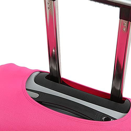 HomDSim Travel Spandex Luggage Protector Anti-dust Luggage Cover Solid Color Suitcase Cover (S, Rose) — view 3