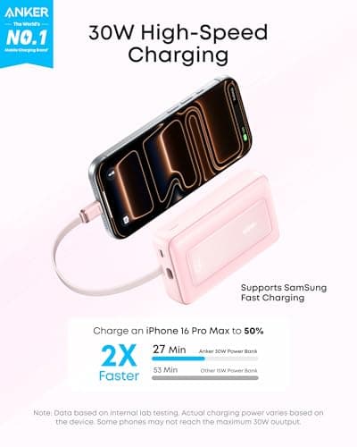 Anker Power Bank,10,000mAh 30W with USB-C Travel Essential Portable Charger — view 2