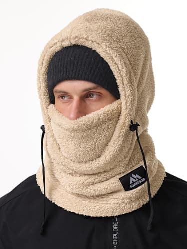 Fleece Balaclava Unisex Windproof Thermal Ski Mask Neck Warmer(Beige) — view 2