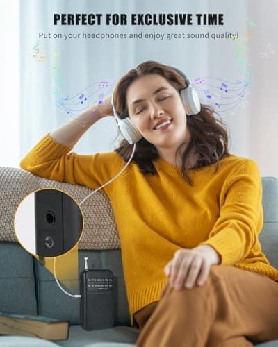 Portable Radio Small, AM/FM/SW Battery Radio Pocket with Excellent Reception and Headphone Jack, Mini Compact Walkman for Outdoor, Indoor & Emergencies — view 5