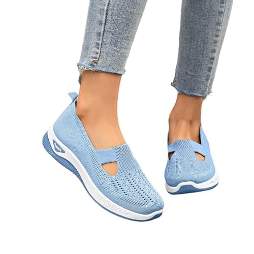 Women Orthopedic Casual Shoes Breathable Soft Sole Orthopedic Walking Shoes Women Orthopedic Walking Sneaker Lightweight Athletic Walking Shoes Lavender — view 2