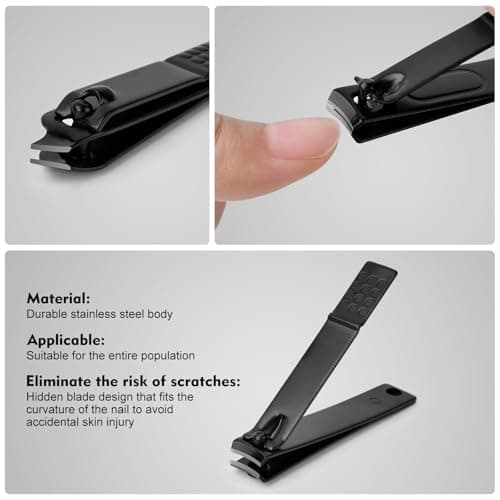Manicure Set Gifts for Men Stainless Steel Nail Clippers Set Kit Care Tools — view 5