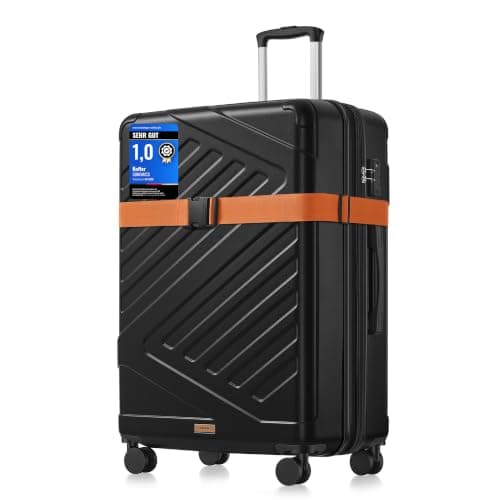 SONGMICS Hard Shell Suitcase, ABS Luggage Trolley with TSA Lock, 28 Inch