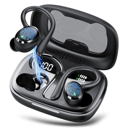 2026 Wireless Earbuds with Earhook, Bluetooth 5.3 Ear buds, IPX7 Waterproof