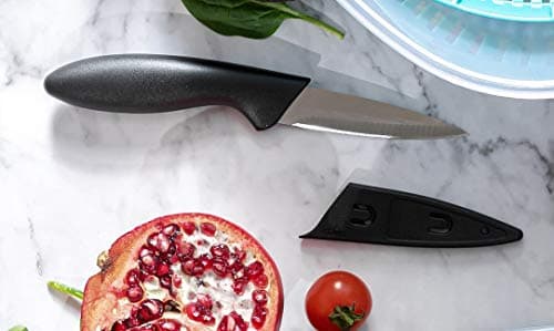 Chef Aid Utility Knife With Cover, Black — view 5