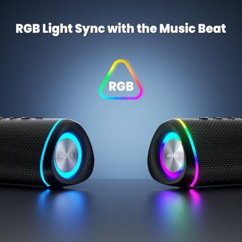 RIENOK 30W Bluetooth Speaker Wireless Portable Waterproof Speaker with 10-Hour Playtime Bluetooth 5.3 TF Card Up to 128G Speakers for Home Garden Party Camping Travel — view 2