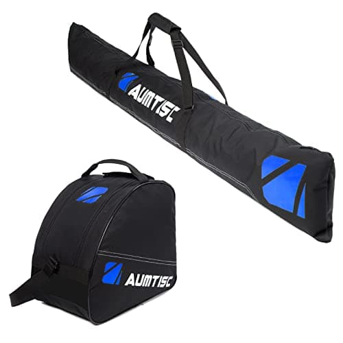 AUMTISC Ski Bag Ski and Boot Bag Combo for 1 Pair of Skis