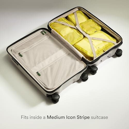 ANTLER - Compression Packing Cubes, Set of 4 Essential Packing Cubes for Suitcases and Backpacks - Holiday, Travel & Accessories Organiser, Easy Clothes and Shoe Storage - Gorse Yellow — view 5