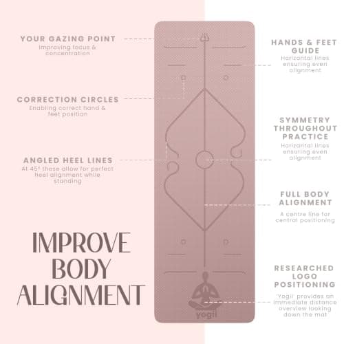 Yogii Non-Slip 6mm TPE Yoga Mat with Alignment Guides — view 5