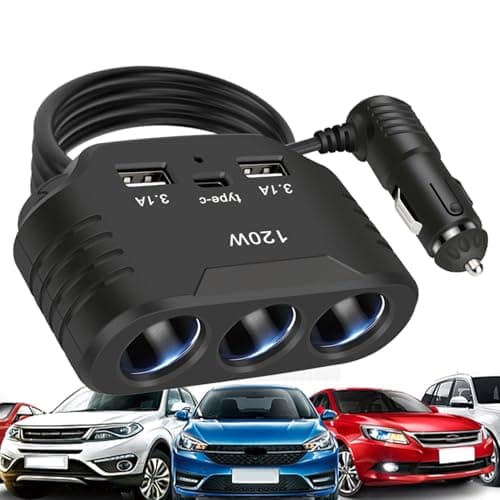 120W USB C Car Charger, Car Phone Charger, Fast Charge USB Car Charger, Fast Charge Adapter Effective for All Vehicles, and Travel