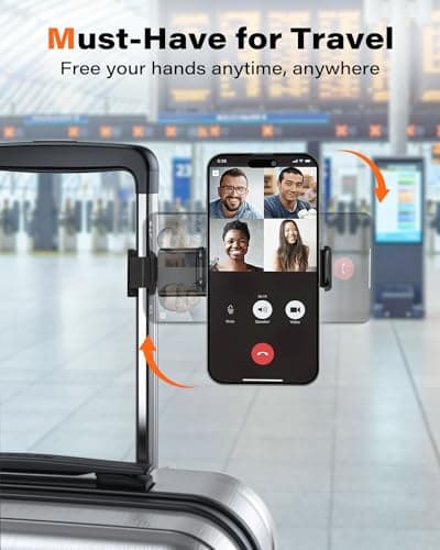 APPS2Car Phone Holder,Airplane Mount & Clamp Mount - [Ultra Stable] Adjustable, Portable,360°Silent Rotation,Fits iPhone 17-14,Samsung,For Travel,Kitchen,Office — view 3