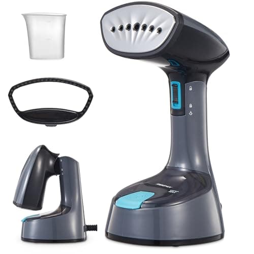 Reemix Steamer for Clothes, Folding Handheld Design Garment Wrinkles Remover, 20g/min Strong Penetrating Steam, 25-Sec Fast Heat-up, for Home, Office and Travel (dark gray)