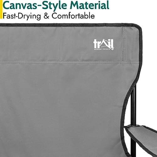 Trail Folding Camping Chair with Cup Holder, Grey — view 5