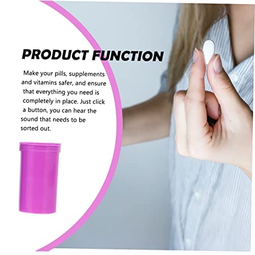 Anneome 20pcs Portable Medicine Container Empty Pill Bottles Caps for Medication Organizer for First Aid Kit and Camping Use Random Color — view 4