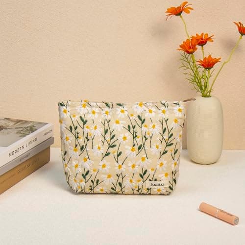 ONEGenug Makeup Bag, Set 2 Cosmetic Bags, Portable Pencil Case Makeup Pouch Travel Essentials Toiletry Bags for Women Girls — view 6