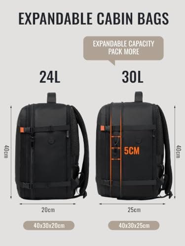 For Expandable Ryanair Cabin Bags 40x30x20 Underseat Luggage Travel Bag — view 3