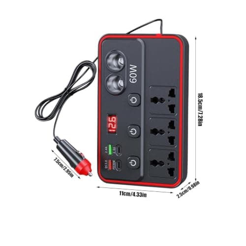 Car Power Inverter, Vehicle Voltage Converter, 12V To 220V Converter — view 6