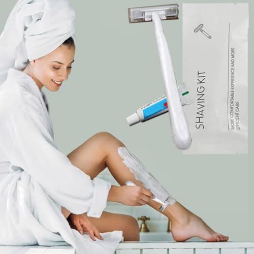 10Pack Luxury Individually Wrapped Multipurpose Disposable Razors Kit With Shave Cream; Clean and Hygienic; Hotel Travel Private Body Razor; Portable Shaving Razor Set for Home Hotel Travel — view 4
