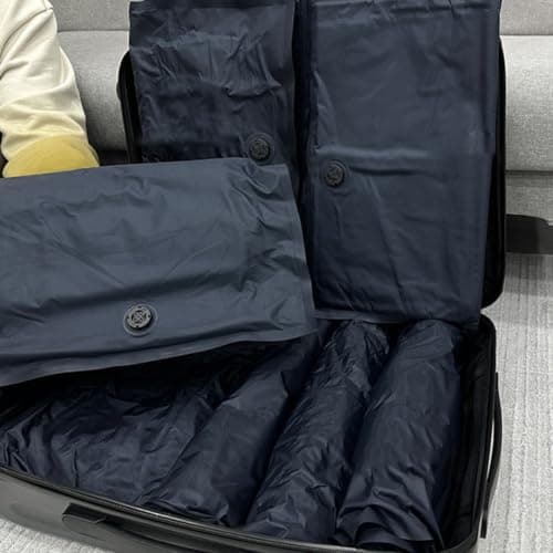 Oxford Cloth Hand Roll Vacuum Bags for Travel, Portable Compression Storage Sacks for Clothes Bedding Towels, Space Saving Luggage Organisers with(B) — view 5