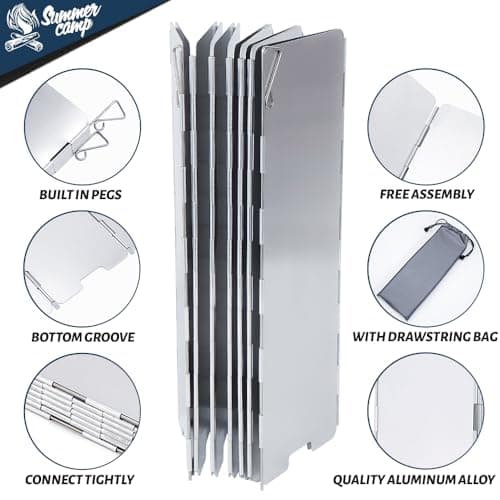 10 Plates Camp Stove Windshield with Drawstring Bag — view 4