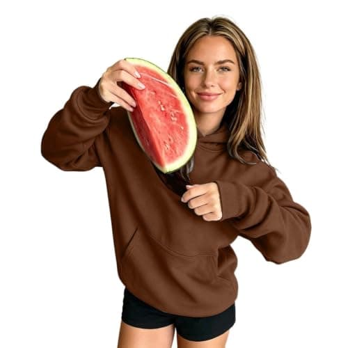2026 Zip Up Hoodies for Women UK Oversized Winter Jackets Sweatshirt Cozy Hooded Sweatshirt With Large Pocket And Front Earphone Pocket For (Coffee, XXXXL)