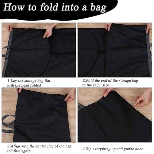 1 Pack Long Dress Covers Bag Dust Proof Clothes Covers Moth Proof Garment Bag Wedding Dress Bag Folding Long Coat Cover for Coat Gowns Dresses Shirts Suits Jackets Storage (Black) — view 4
