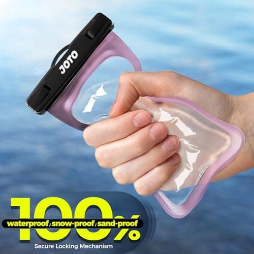 JOTO Waterproof Phone Pouch Cellphone Dry Bag Case for iPhone 17 Air 16 15 14 13 12 Pro Plus Max XR X 8 7 6S SE, Galaxy S23 S22 S22+ S21 up to 7" -Clearpurple — view 5