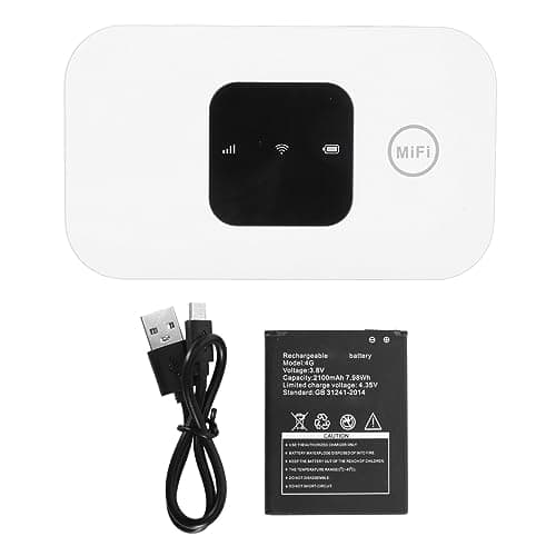 Cryfokt 4G LTE Mobile Wifi Hotspot Portable Router with SIM Card Slot Supports 10 Users for Travel in Europe Asia Africa White — view 6