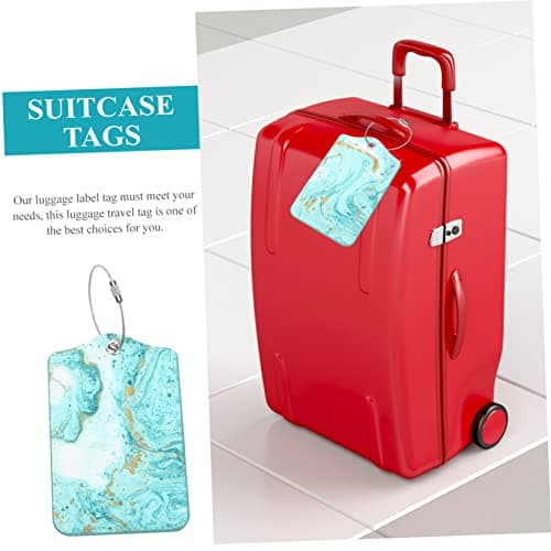 CALLARON Pu Luggage Tag with Stainless Steel Buckle Lightweight and Sturdy Travel Suitcase Label Tags for Identification and Security Suitable for Anniversary and Cruise Trips — view 6