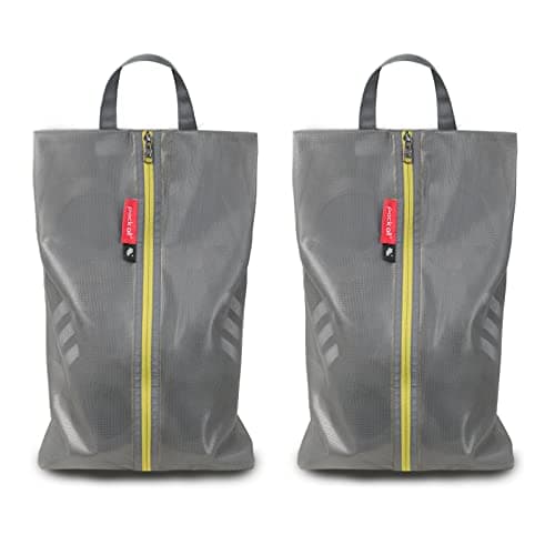 pack all Plus-Sized Shoe Bags for Travel, Water Resistant, 2 Pack, Black