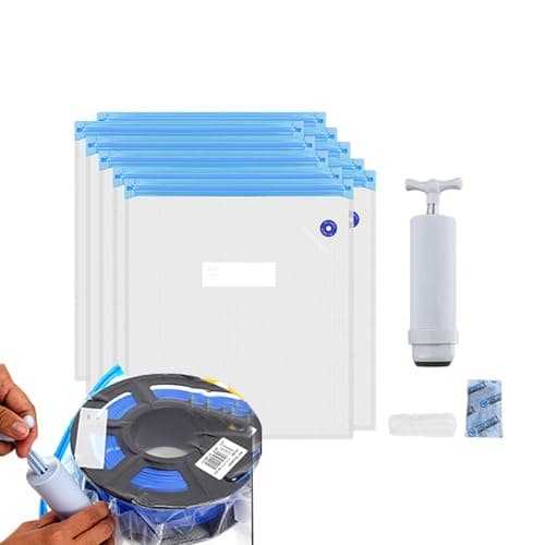 Filament Vacuum Storage Bags - Resealable 3D Printer Filament Bags, Anti-Humidity Sealing | Dust-Proof Filament Storage Bag for Dry Spool Protection, Vacuum Seal Bags with Hand Pump, Sealing