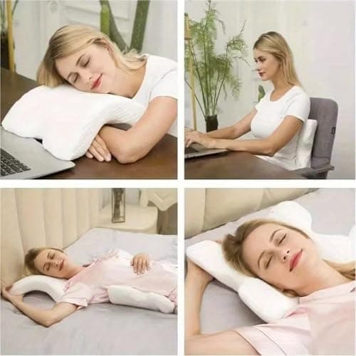 U-shaped Bending Bone Memory Foam Pillow Zero Pressure Couples Pillow Slow Rebound Arch Nap — view 5