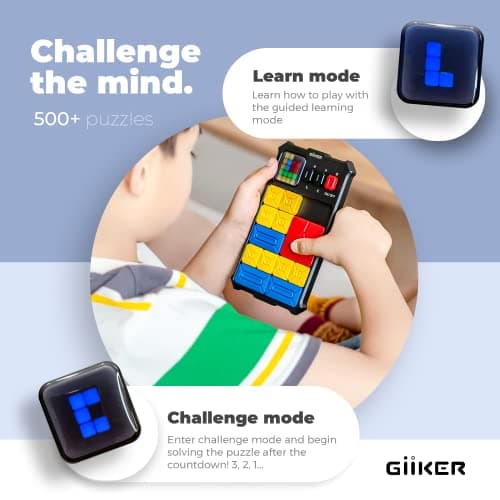 GiiKER Super Slide Puzzle Games, Original 500+ Challenges Brain Teaser Puzzle, Toys for Kids Teens, Travel Games Birthday Gifts Easter Basket Stuffers for Boys Girls, Activities for Road Trips — view 5
