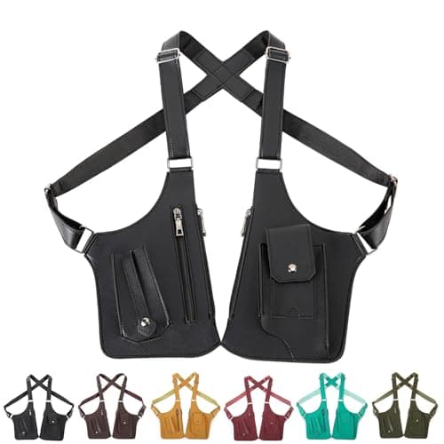 QCHAOLI Sentinel Bag,Anti Theft Multi Pocket Shoulder Pouch,Anti Theft Bag For Men,Adjustable Hidden Underarm Shoulder Bags(Black)