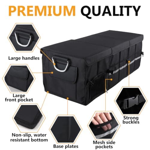 LDHHYH Car Boot Organiser, 90x35x30cm Foldable Car Boot Storage Organiser — view 3