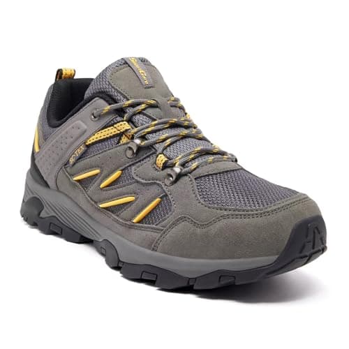 SILENTCARE Walking Shoes Mens Waterproof Low Rise (Grey UK 9)