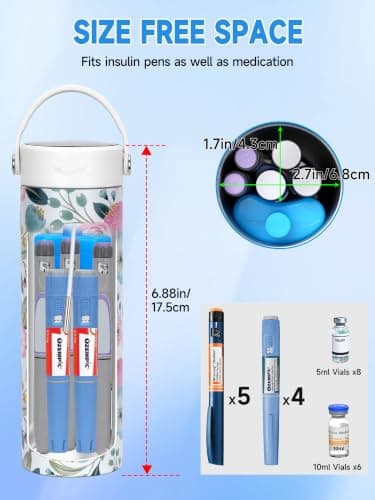 YOUSHARES Insulin Cooler Travel Case for Monjaro,Ozempic GLP-1 Pens — view 4