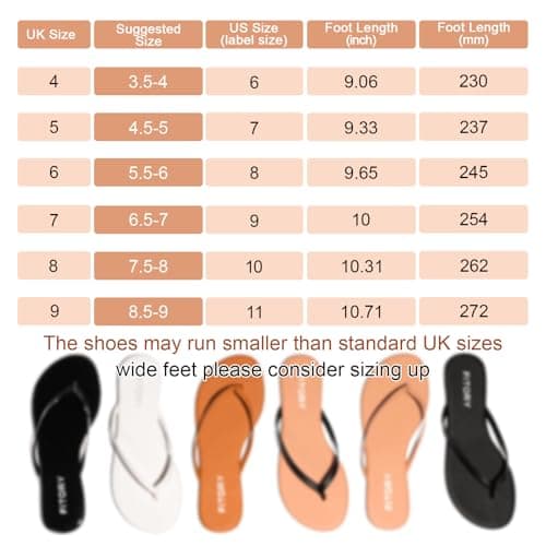 FITORY Women's Leather Flip Flops, Beach Thong Sandals Matte Black Size 7 — view 6