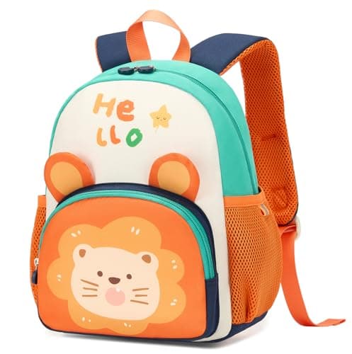 PROTAURI Toddler Backpack Boy 3-7 Years 11.6L Whistle, Löwen Design