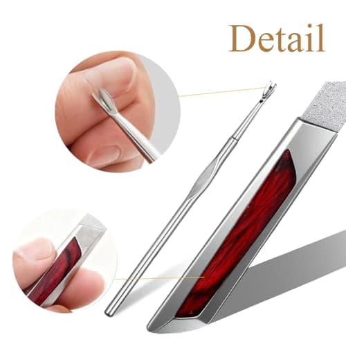 Metal Nail Files, Stainless Steel Nail Files - Double Sided Emery Board for Natural Nails, Heavy Duty Reusable Manicure Tool, Home Salon & Travel Essential — view 2