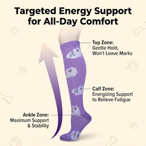 LEOSTEP Compression Socks 6 Pairs for Women Men, 20-30mmHg Support — view 4