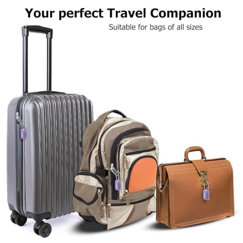 SharkByte TSA Suitcase Locks - 4-Dial Security Travel Combination Padlock, Flexible Wire Cable Travel Lock for Suitcases Luggage Case Travel Bag Gym Locker Code Small Padlock (Pack of 1) — view 6