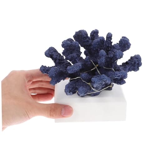Warmhm Artificial Coral Decor Resin LED Ornament for Living Room Entryway — view 3