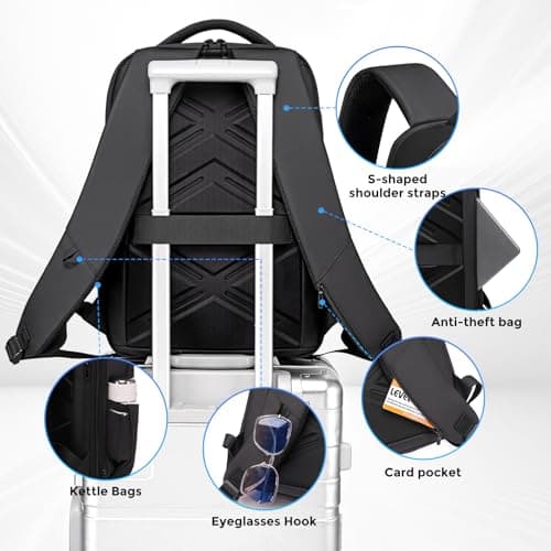 FENRUIEN Business Backpack 15.6 Inch Laptop Bag for Men Expandable 19L-27L — view 5