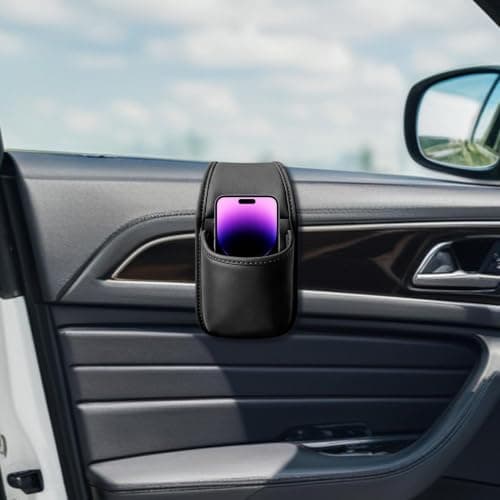 Car Door Cup Holder - 4.13 Inch Faux Leather Drink — view 3