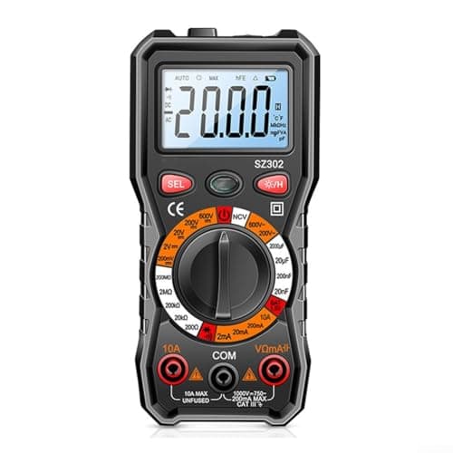 SZ302 Professional Grade Digital Multimeter for Accurate Voltage and Resistance Testing (Red) — view 2