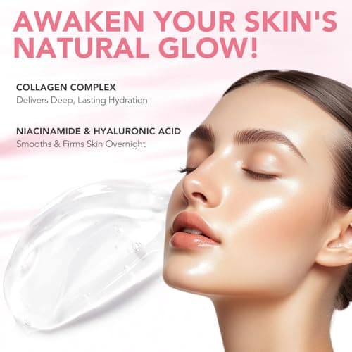 Collagen Night Wrapping Mask, Peel Off Face Mask with Jelly Brush, Jelly Masks for Facials Professional Korean Skin Care, Elasticity & Hydration Care Overnight Collagen Mask for Women — view 4